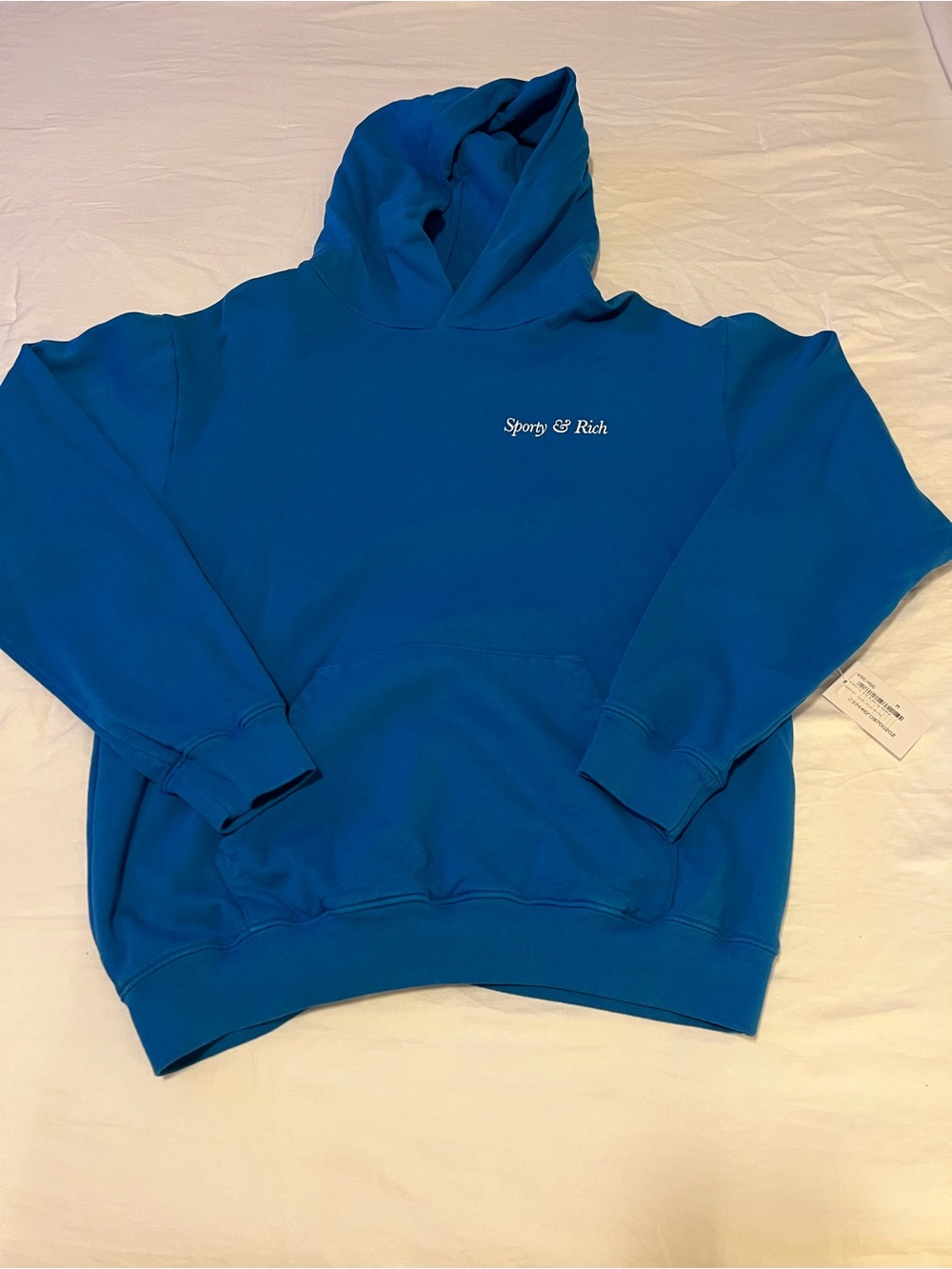 Sporty & Rich Teal-Blue Pullover Hoodie